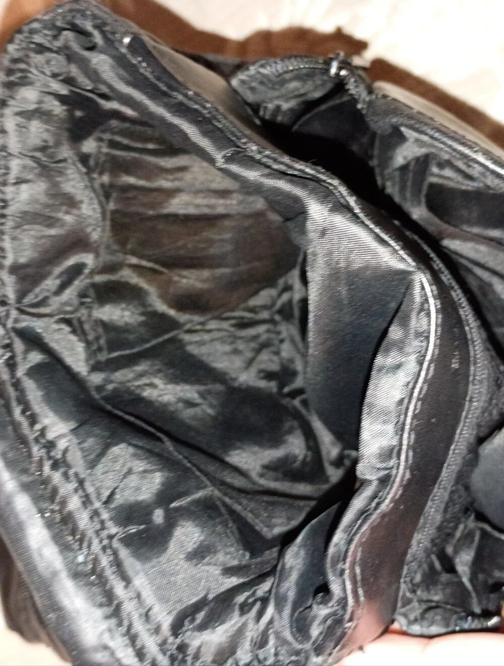 Buxton Black Leather Crossbody Sling Bag